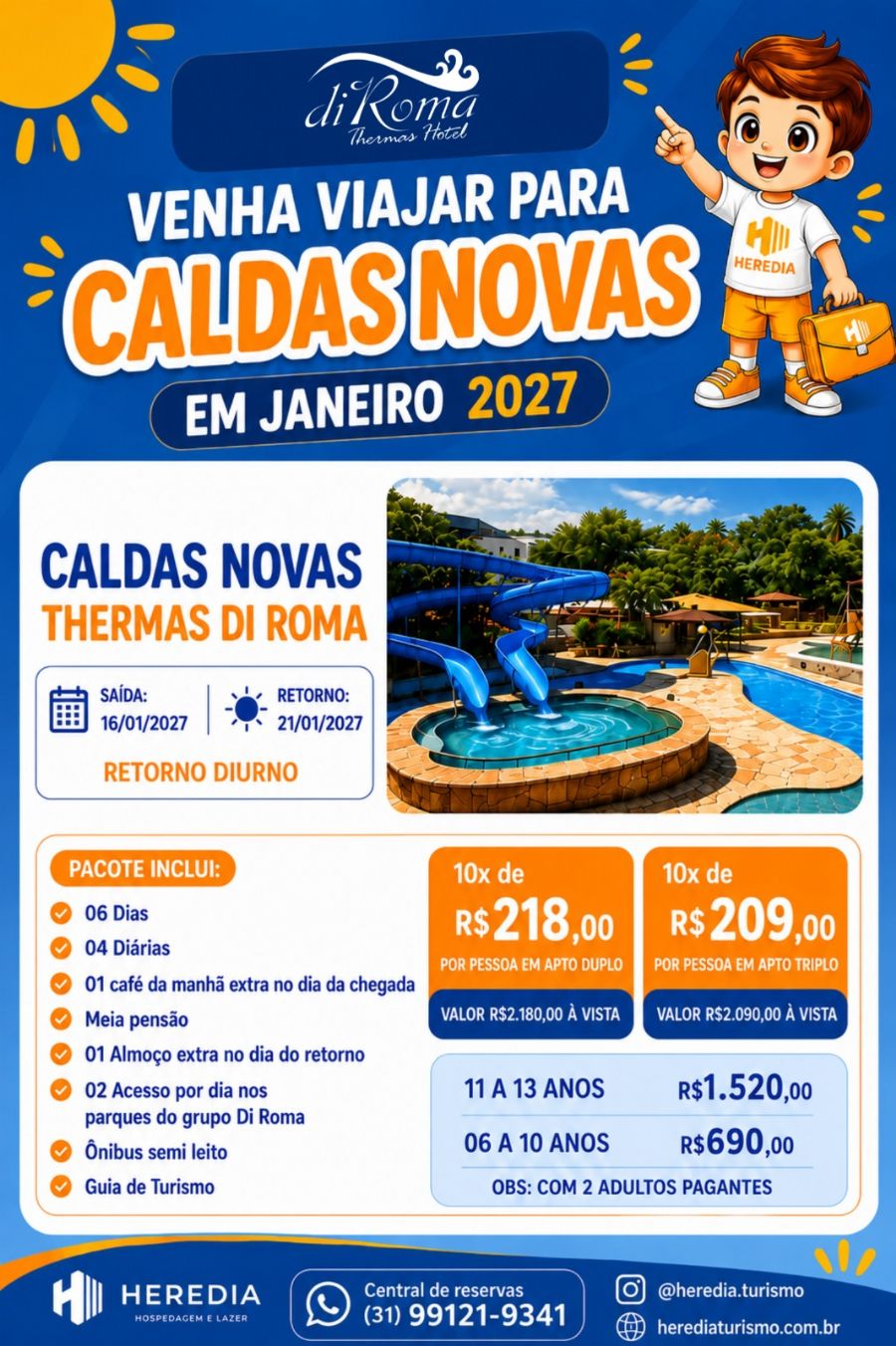 CALDAS NOVAS | FÉRIAS DE JANEIRO 2027